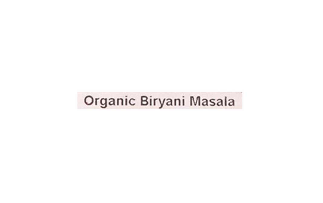 Just Organik Organic Biryani Masala    Pack  100 grams